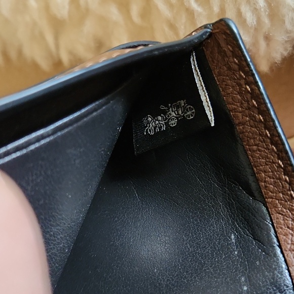 NWT Coach Men's Compact ID Dark Saddle Calf Leather 3-in-1 Wallet 🤎 - Picture 11 of 15